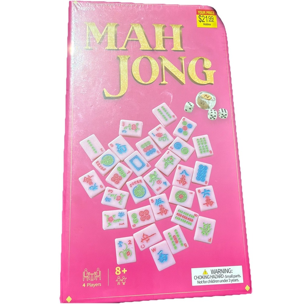 Mah Jong Game Set - Pink